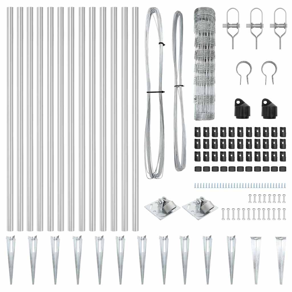 Afrasteringspaal Gegalvaniseerd 50 x 0,8 m Staal is nu te koop bij PeponiXL, paradijselijk wonen!