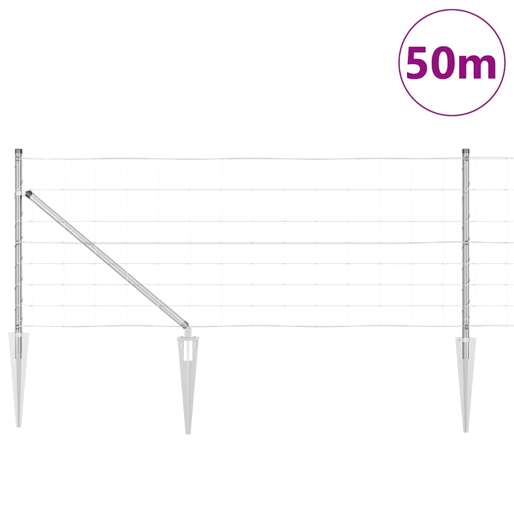 Afrasteringspaal Gegalvaniseerd 50 x 0,8 m Staal is nu te koop bij PeponiXL, paradijselijk wonen!