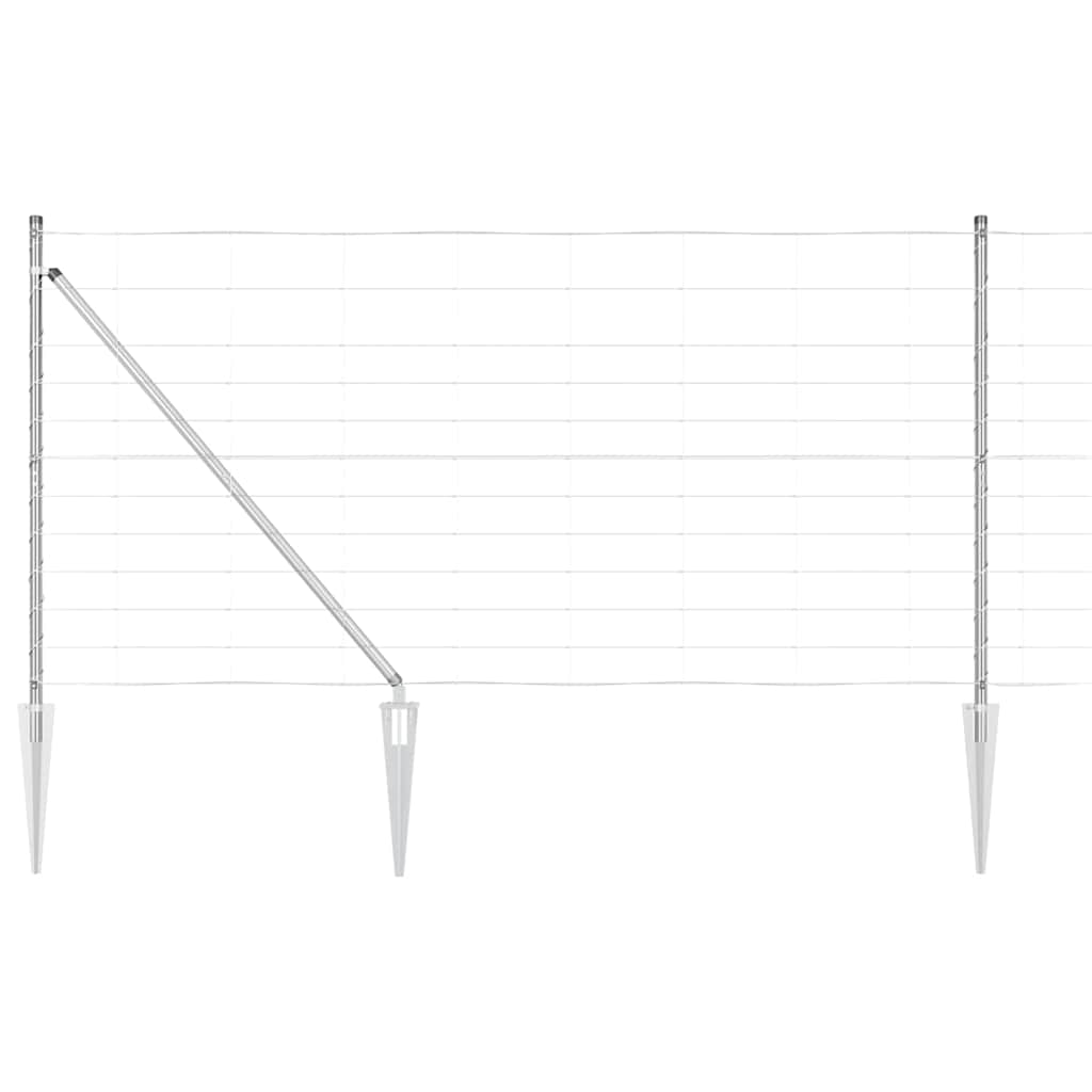 Afrasteringspaal Gegalvaniseerd 50 x 1,2 m Staal is nu te koop bij PeponiXL, paradijselijk wonen!