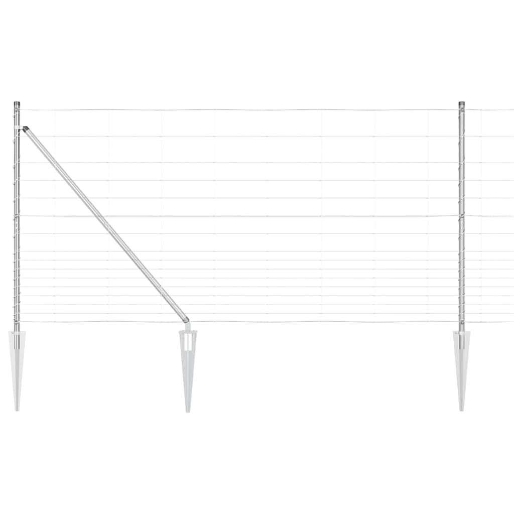 Afrasteringspaal Gegalvaniseerd 50 x 1,2 m Staal is nu te koop bij PeponiXL, paradijselijk wonen!