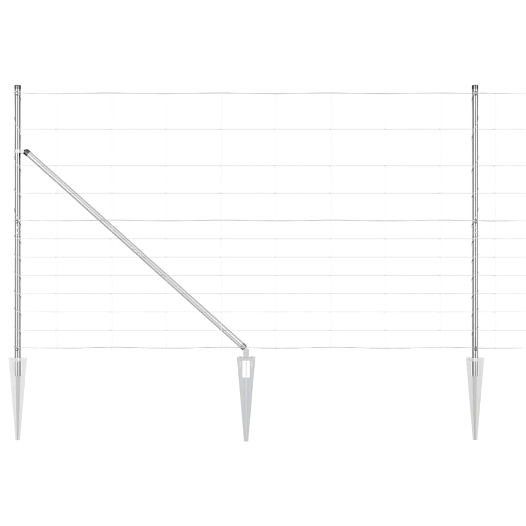 Afrasteringspaal Gegalvaniseerd 50 x 1,4 m Staal is nu te koop bij PeponiXL, paradijselijk wonen!