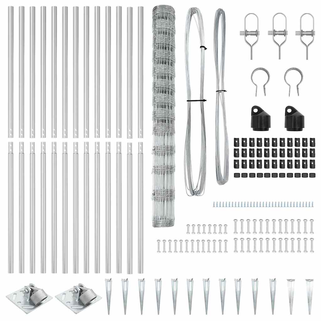 Afrasteringspaal Gegalvaniseerd 50 x 1,5 m Staal is nu te koop bij PeponiXL, paradijselijk wonen!