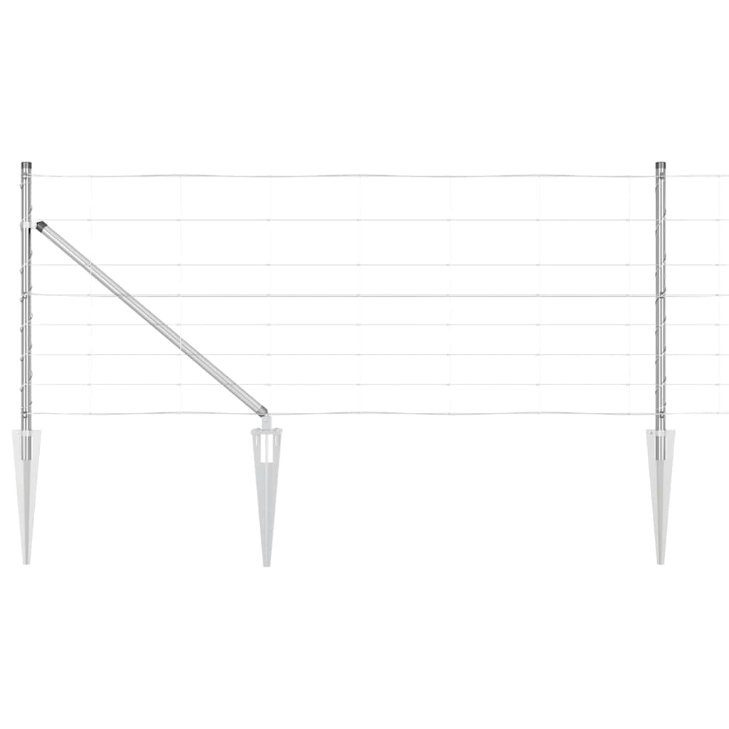 Afrasteringspaal Gegalvaniseerd 100 x 0,8 m Staal is nu te koop bij PeponiXL, paradijselijk wonen!