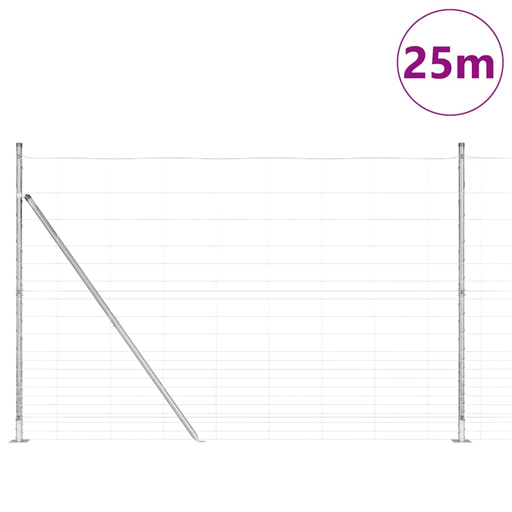 Afrasteringspaal Gegalvaniseerd 25 x 1,6 m Staal is nu te koop bij PeponiXL, paradijselijk wonen!