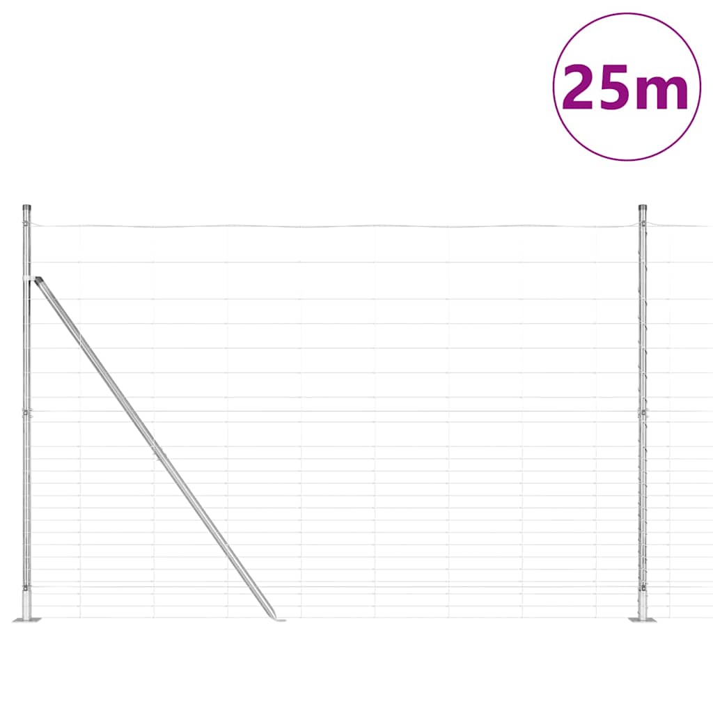 Afrasteringspaal Gegalvaniseerd 25 x 1,6 m Staal is nu te koop bij PeponiXL, paradijselijk wonen!