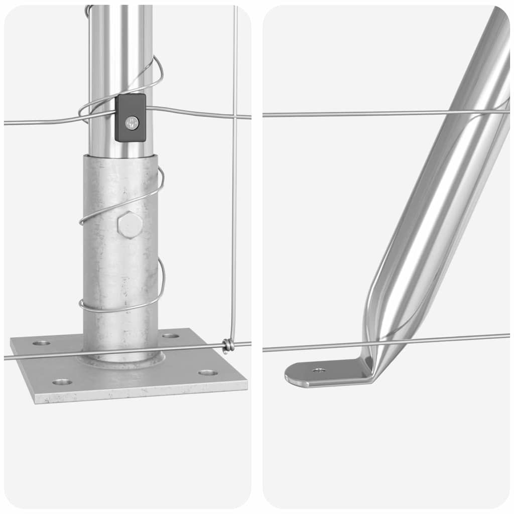 Afrasteringspaal Gegalvaniseerd 50 x 0,8 m Staal is nu te koop bij PeponiXL, paradijselijk wonen!