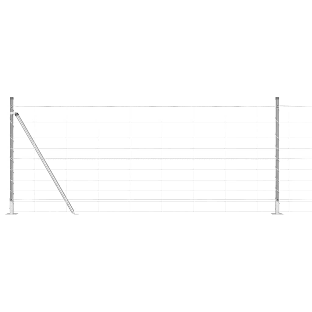 Afrasteringspaal Gegalvaniseerd 50 x 1 m Staal is nu te koop bij PeponiXL, paradijselijk wonen!