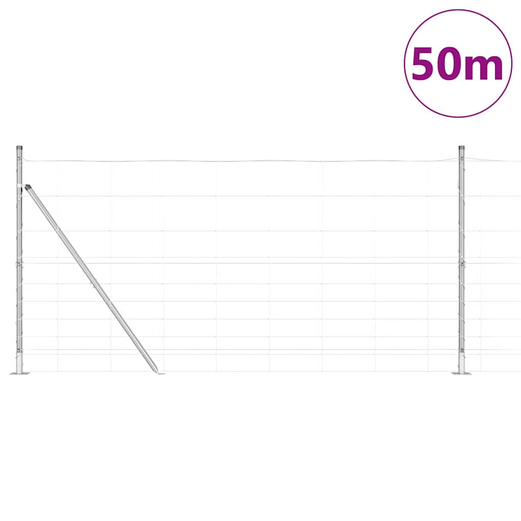 Afrasteringspaal Gegalvaniseerd 50 x 1,2 m Staal is nu te koop bij PeponiXL, paradijselijk wonen!