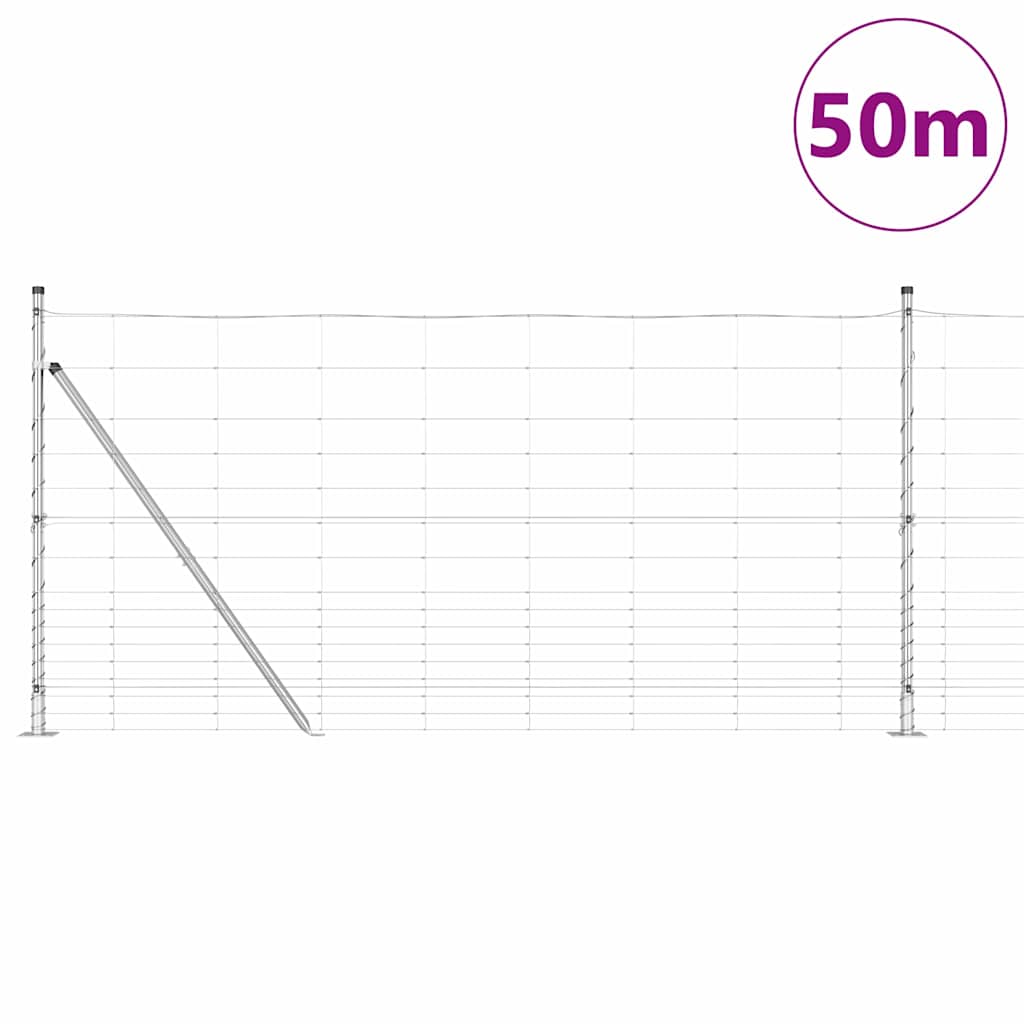 Afrasteringspaal Gegalvaniseerd 50 x 1,2 m Staal is nu te koop bij PeponiXL, paradijselijk wonen!