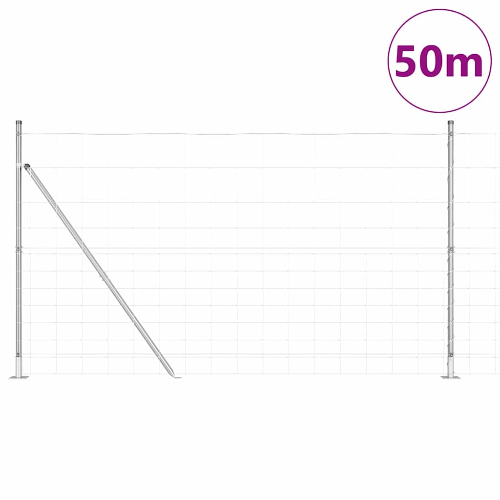 Afrasteringspaal Gegalvaniseerd 50 x 1,4 m Staal is nu te koop bij PeponiXL, paradijselijk wonen!