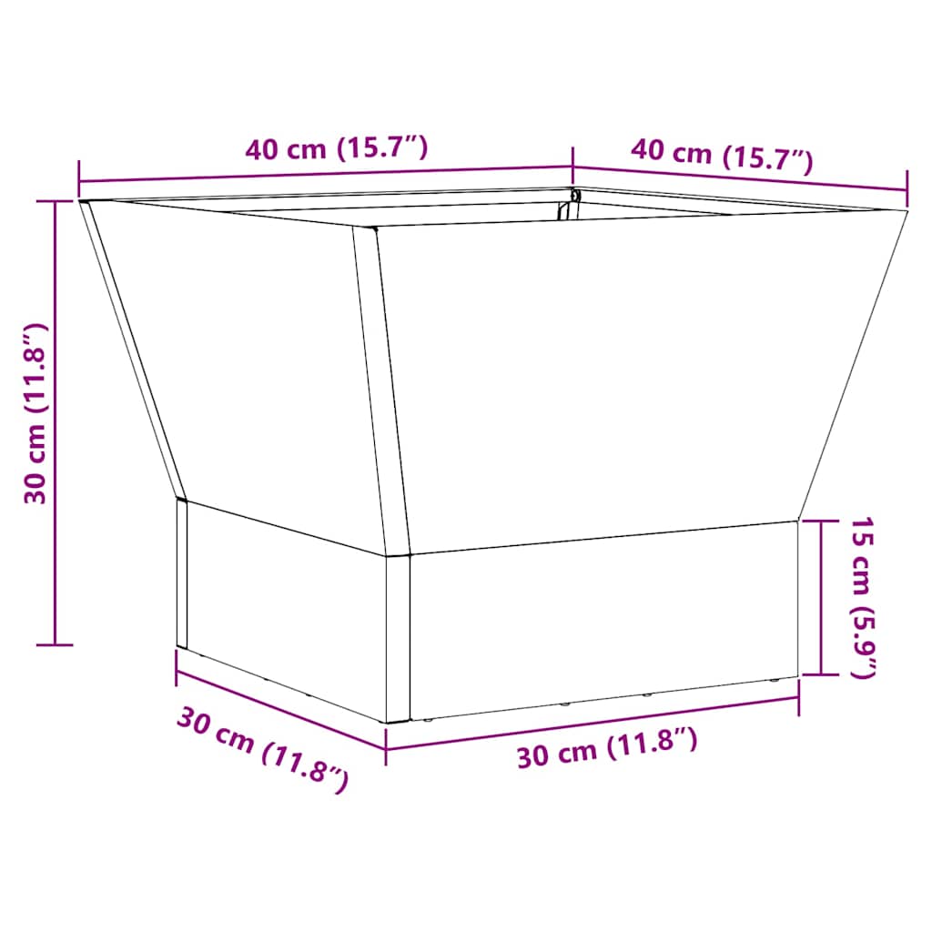 Vuurkorf Zwart 40 x 40 x 35 cm Staal is nu te koop bij PeponiXL, paradijselijk wonen!