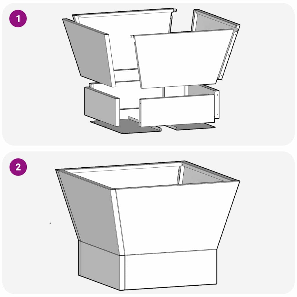 Vuurkorf Bruin 40 x 40 x 35 cm Cortenstaal is nu te koop bij PeponiXL, paradijselijk wonen!