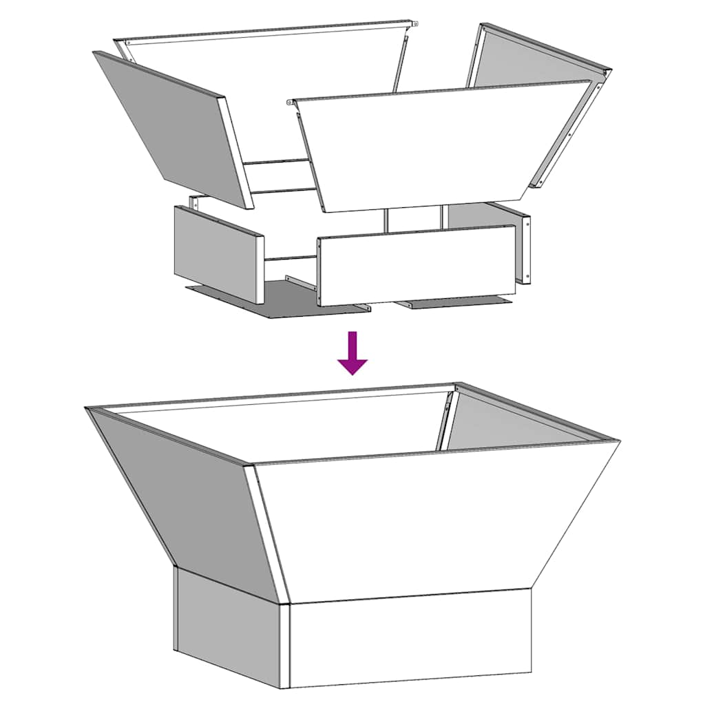Vuurkorf Zwart 60 x 60 x 35 cm Staal is nu te koop bij PeponiXL, paradijselijk wonen!