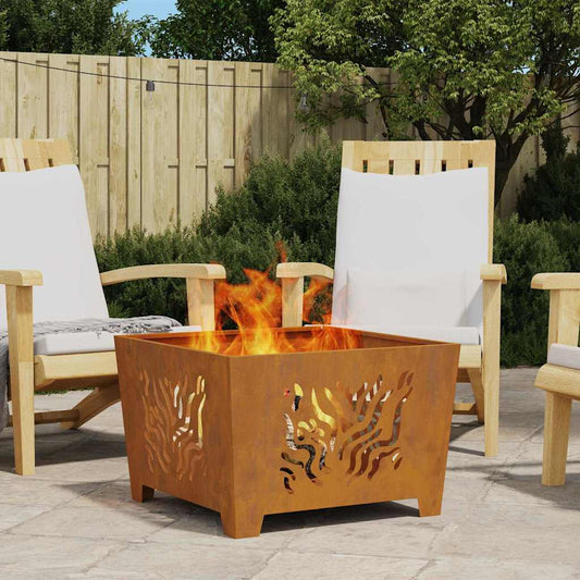 Vuurkorf Bruin 60 x 60 x 40 cm Staal is nu te koop bij PeponiXL, paradijselijk wonen!