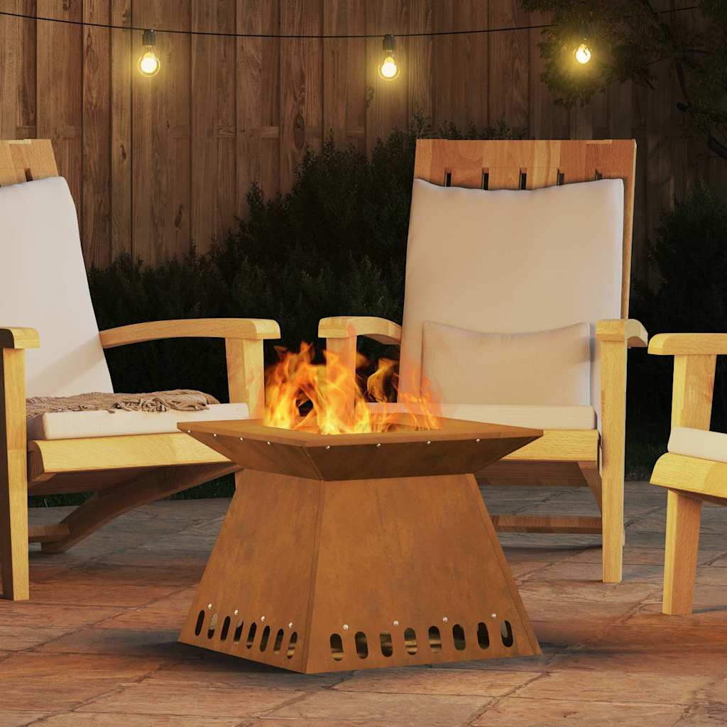 Vuurkorf Bruin 48 x 48 x 40 cm Cortenstaal is nu te koop bij PeponiXL, paradijselijk wonen!