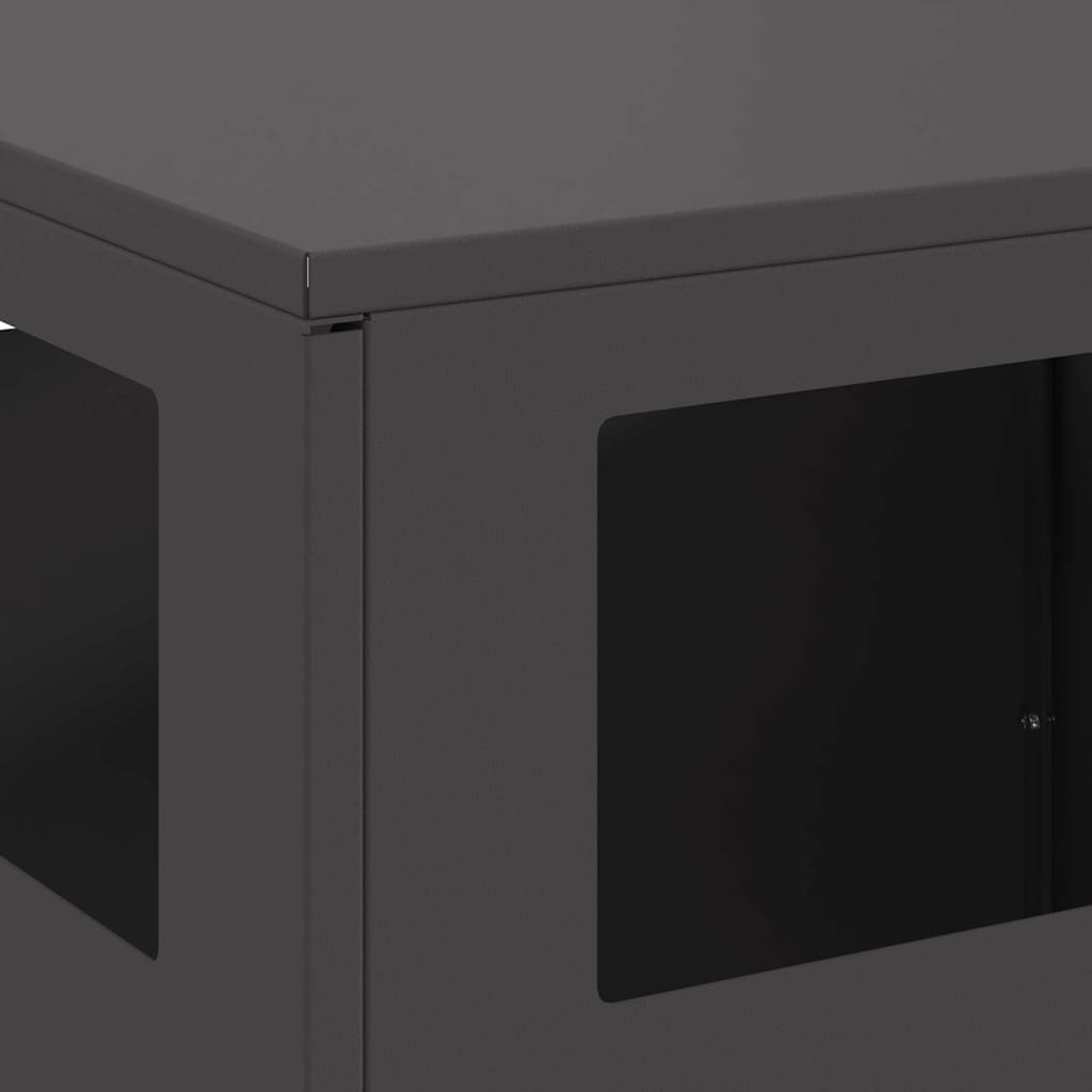 Vuurkorf Zwart 50 x 50 x 100 cm Staal is nu te koop bij PeponiXL, paradijselijk wonen!