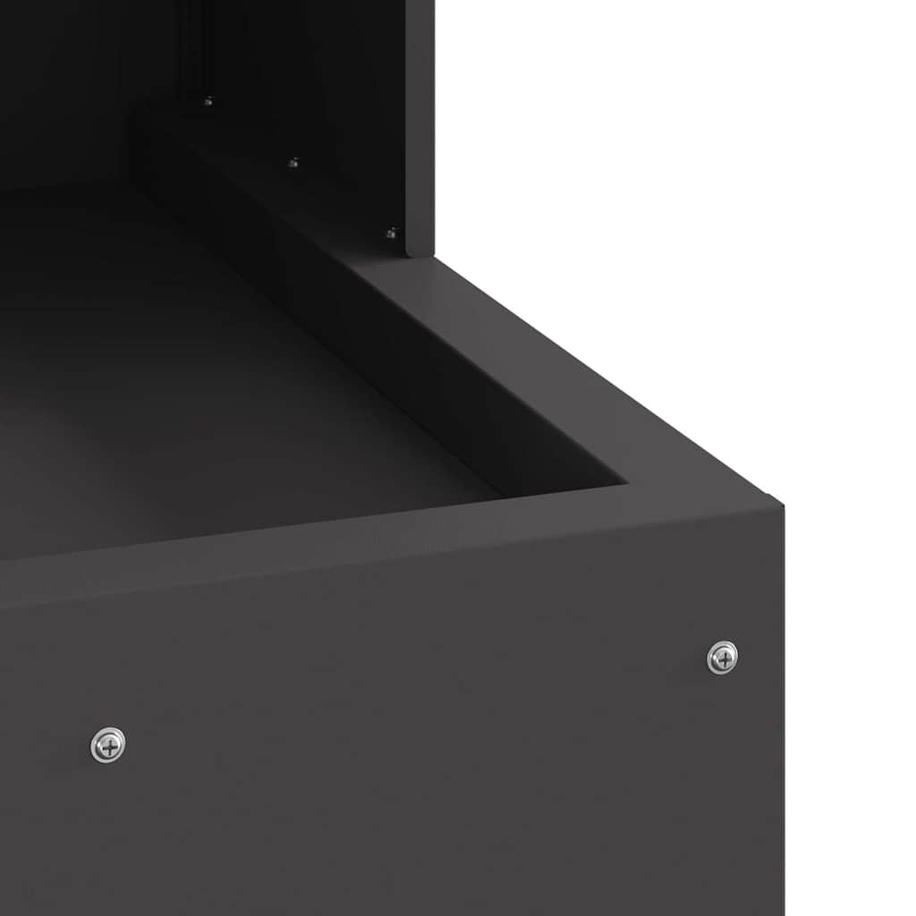 Vuurkorf Zwart 50 x 50 x 100 cm Staal is nu te koop bij PeponiXL, paradijselijk wonen!