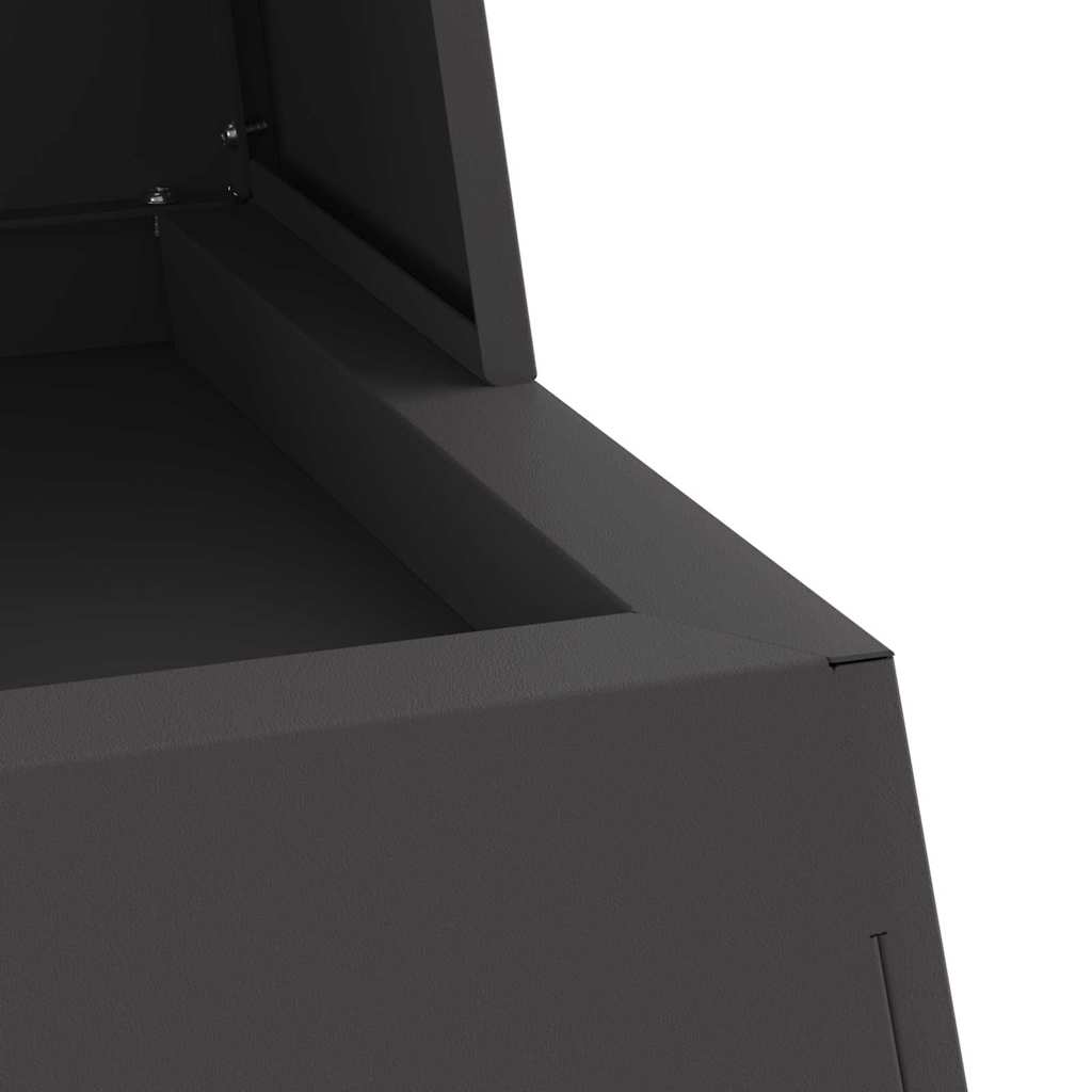 Vuurkorf Zwart 60 x 35 x 100 cm Staal is nu te koop bij PeponiXL, paradijselijk wonen!