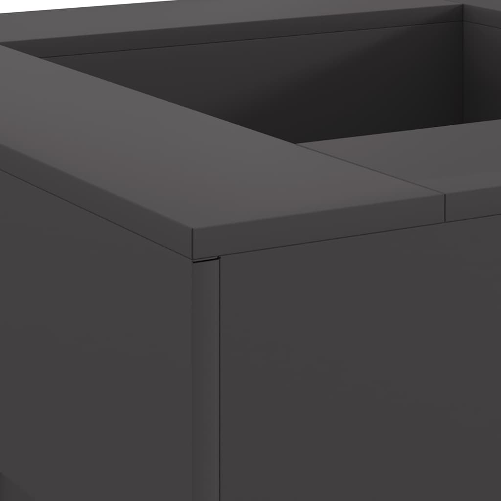 Vuurkorf Zwart 80 x 80 x 40 cm Staal is nu te koop bij PeponiXL, paradijselijk wonen!