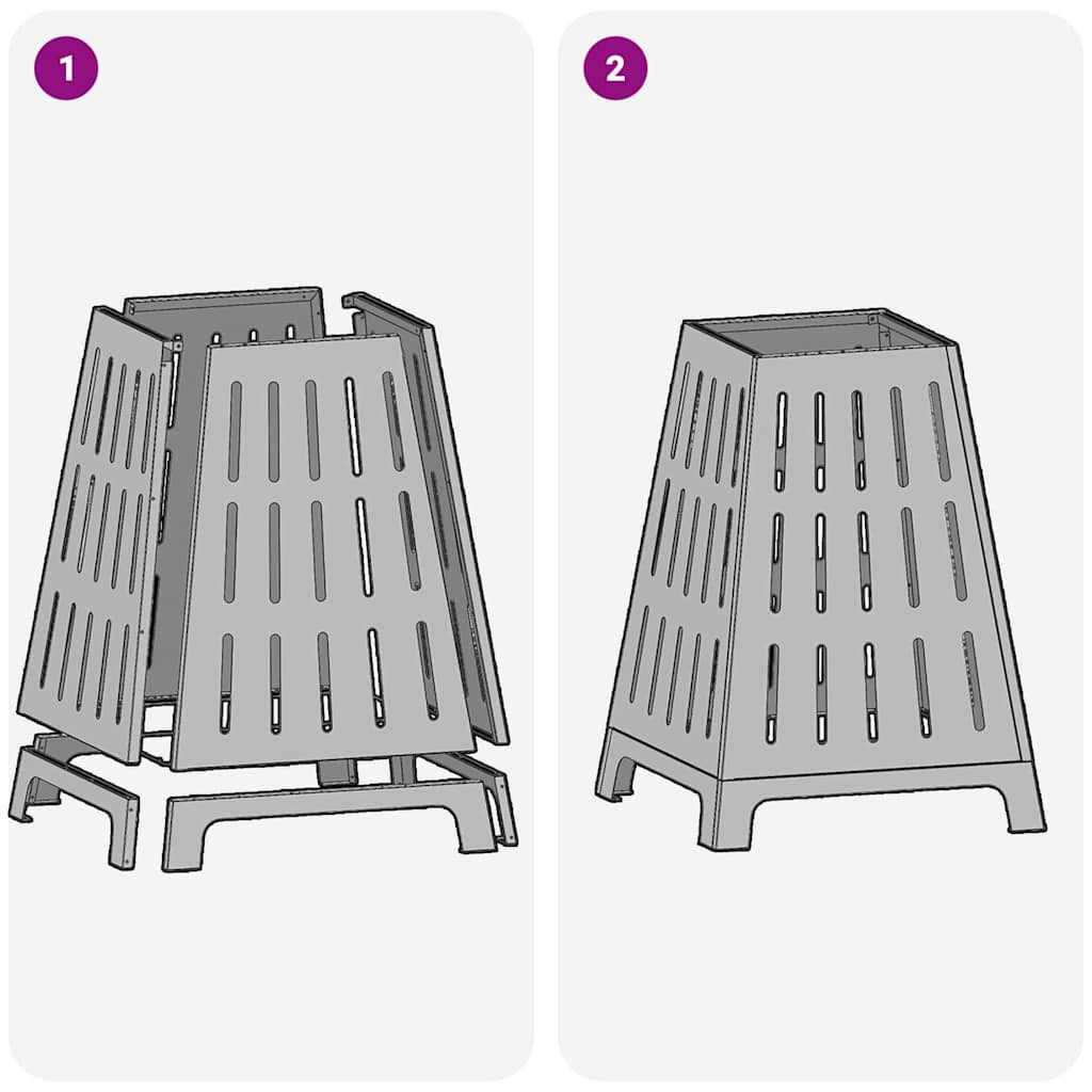 Vuurkorf Zwart 50 x 50 x 70 cm Staal is nu te koop bij PeponiXL, paradijselijk wonen!
