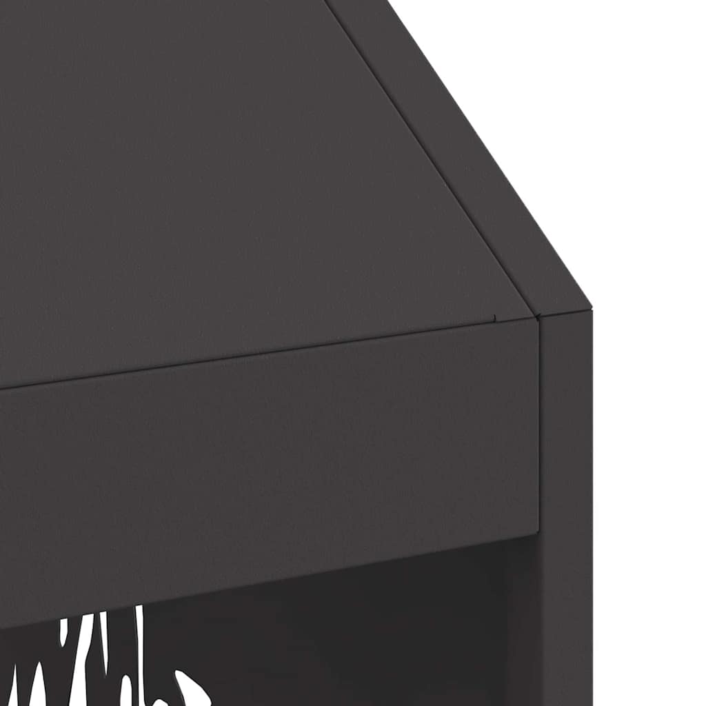 Vuurkorf Zwart 50 x 50 x 100 cm Staal is nu te koop bij PeponiXL, paradijselijk wonen!