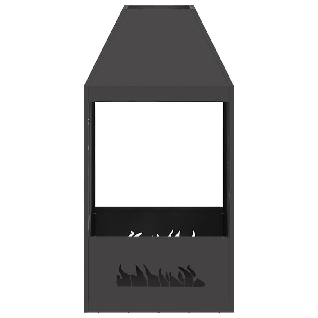 Vuurkorf Zwart 50 x 50 x 100 cm Staal is nu te koop bij PeponiXL, paradijselijk wonen!