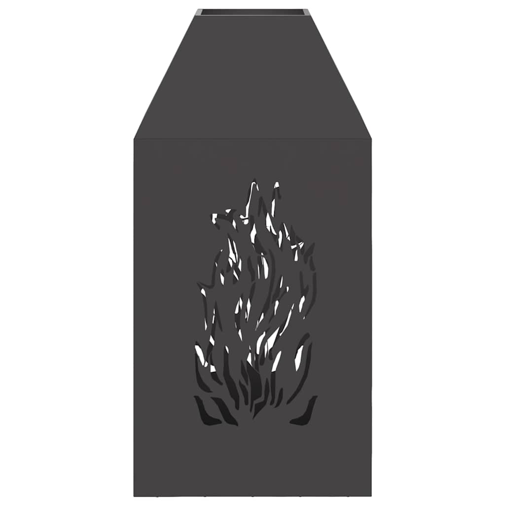Vuurkorf Zwart 50 x 50 x 100 cm Staal is nu te koop bij PeponiXL, paradijselijk wonen!