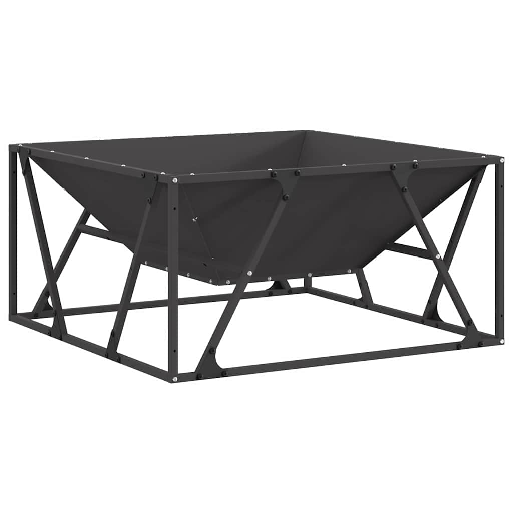 Vuurkorf Zwart 80 x 80 x 40 cm Staal is nu te koop bij PeponiXL, paradijselijk wonen!