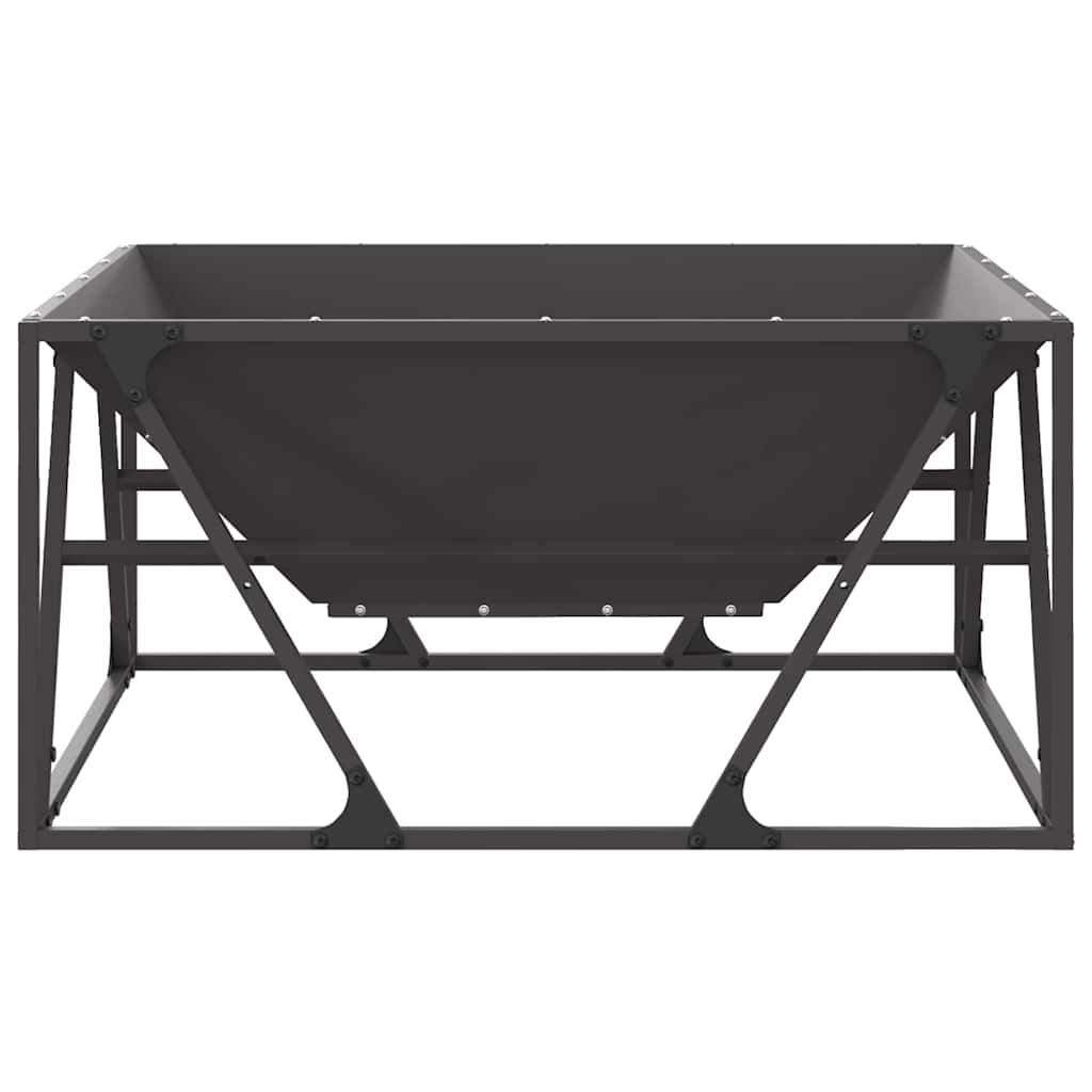 Vuurkorf Zwart 80 x 80 x 40 cm Staal is nu te koop bij PeponiXL, paradijselijk wonen!