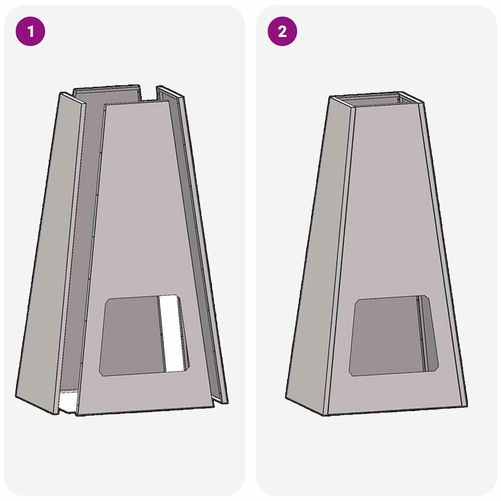 Vuurkorf Zwart 50 x 35 x 100 cm Staal is nu te koop bij PeponiXL, paradijselijk wonen!
