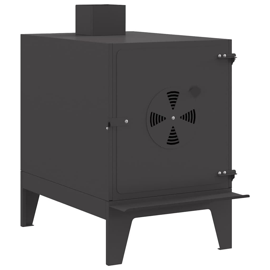 Camping Kachel Zwart 35 x 50 x 60 cm Koudgewalst staal is nu te koop bij PeponiXL, paradijselijk wonen!