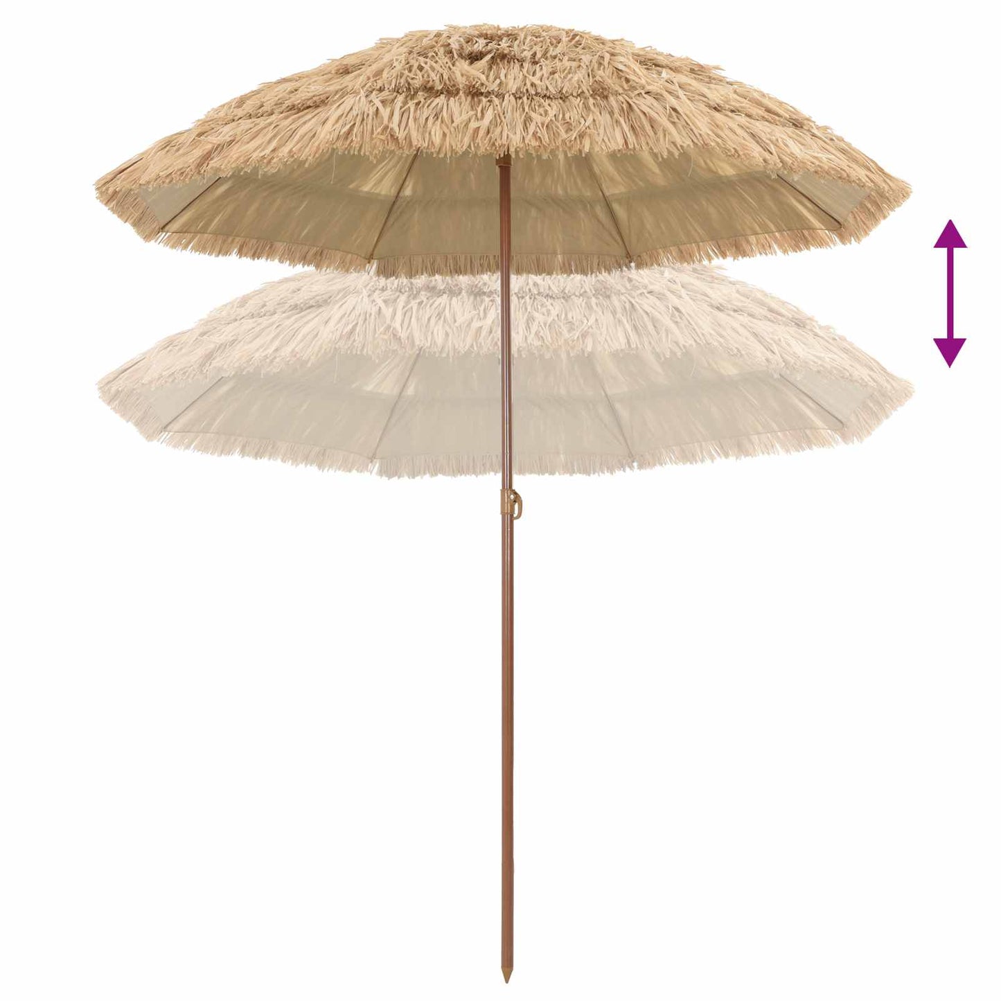 Strandparasol Naturel 255 x 255 x 255 cm Polyester en staal is nu te koop bij PeponiXL, paradijselijk wonen!