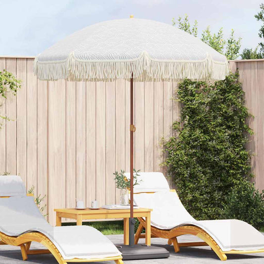 Strandparasol Grijs en Wit 160 x 160 x 196 cm is nu te koop bij PeponiXL, paradijselijk wonen!