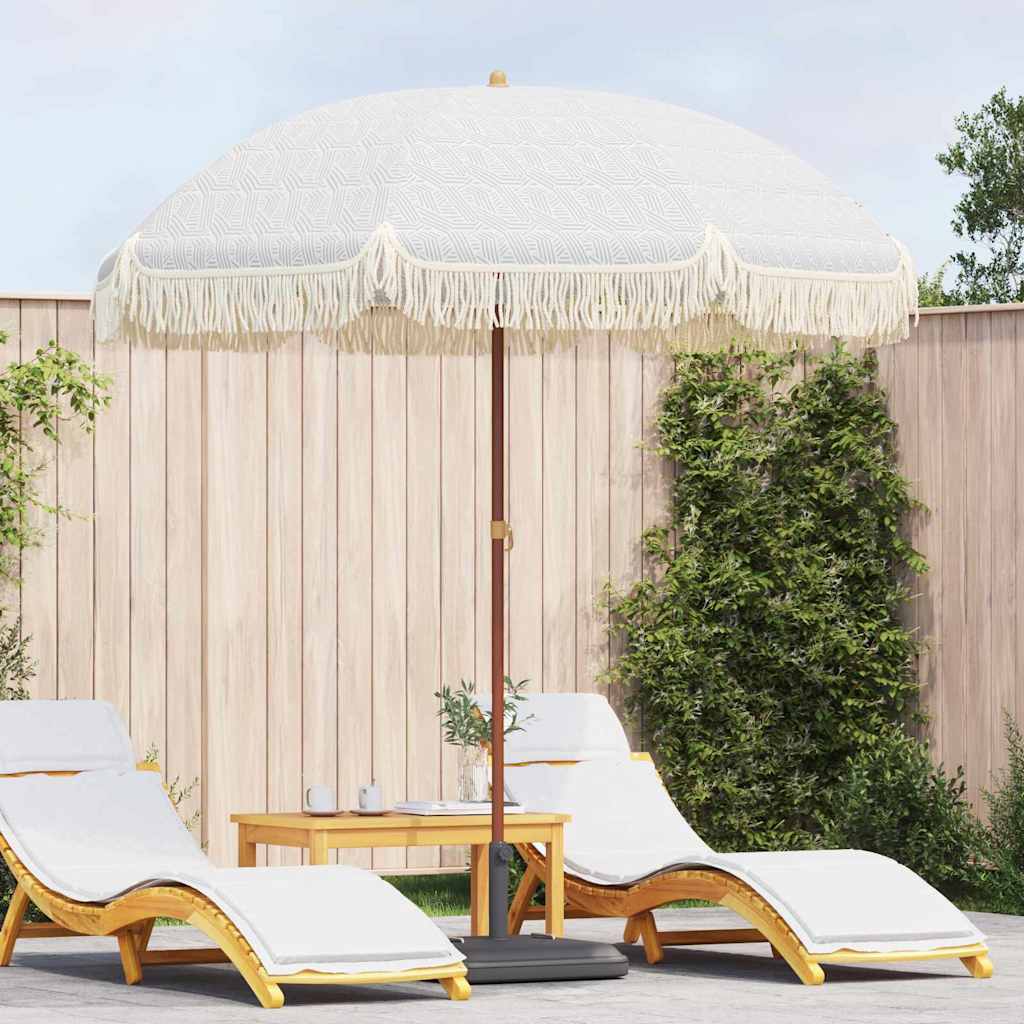 Strandparasol Grijs en Wit 205 x 205 x 210 cm is nu te koop bij PeponiXL, paradijselijk wonen!