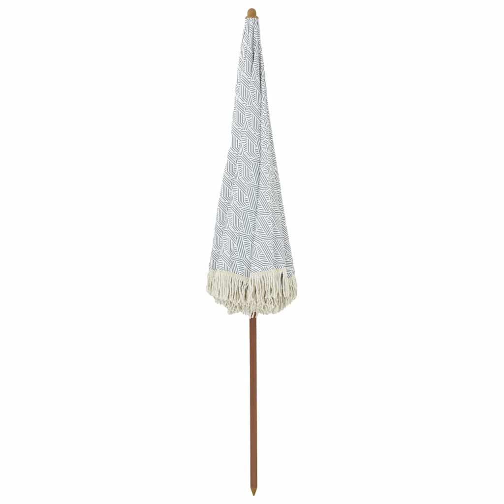 Strandparasol Grijs en Wit 205 x 205 x 210 cm is nu te koop bij PeponiXL, paradijselijk wonen!