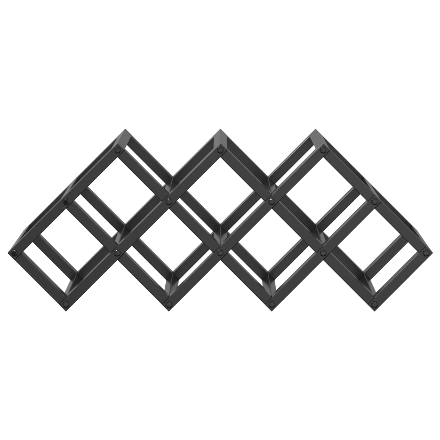 Wijnrek Zwart Eiken 63 x 16,5 x 25 cm Gepoedercoat staal is nu te koop bij PeponiXL, paradijselijk wonen!