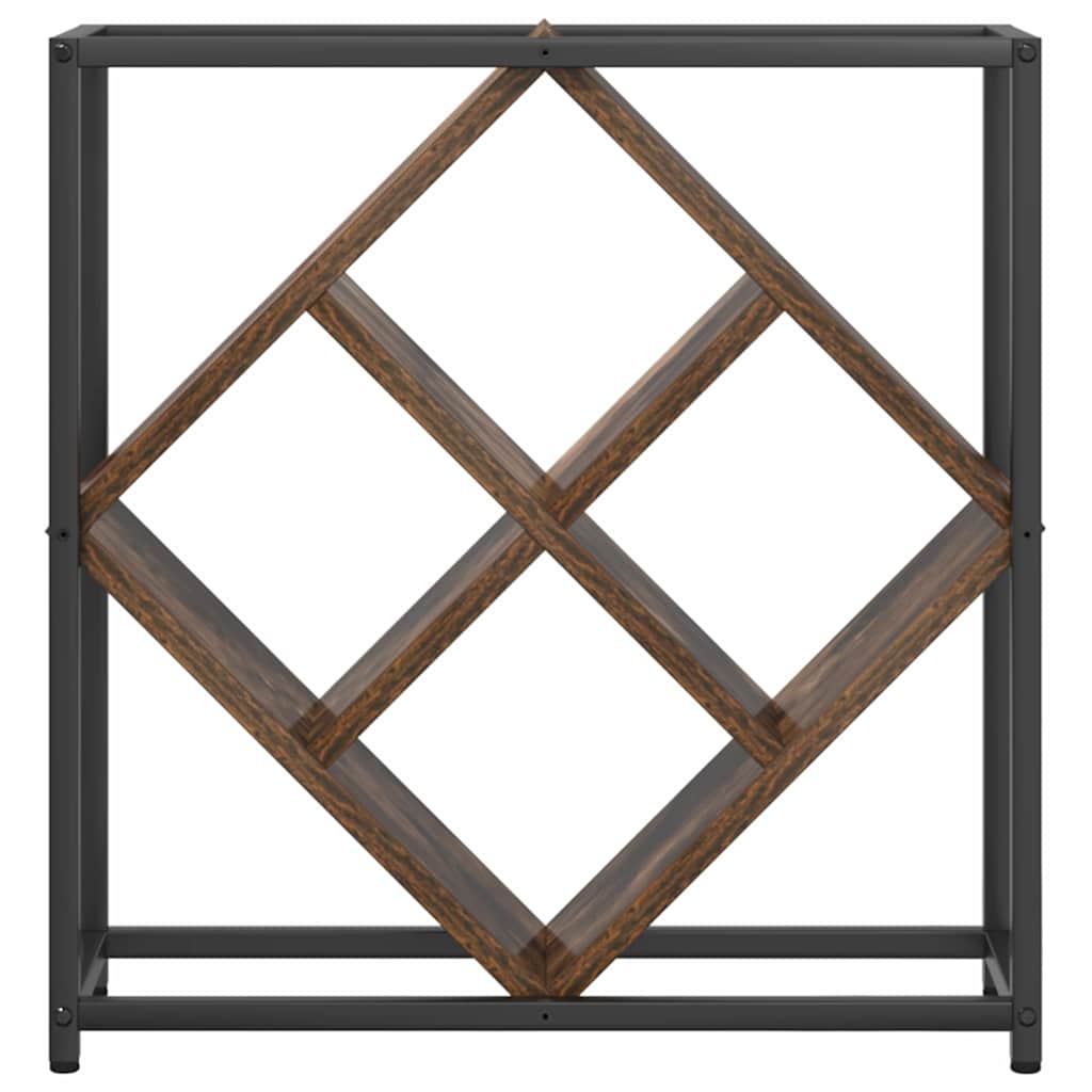 Wijnrek Gerookt eiken 51 x 18 x 52,5 cm Bewerkt hout is nu te koop bij PeponiXL, paradijselijk wonen!