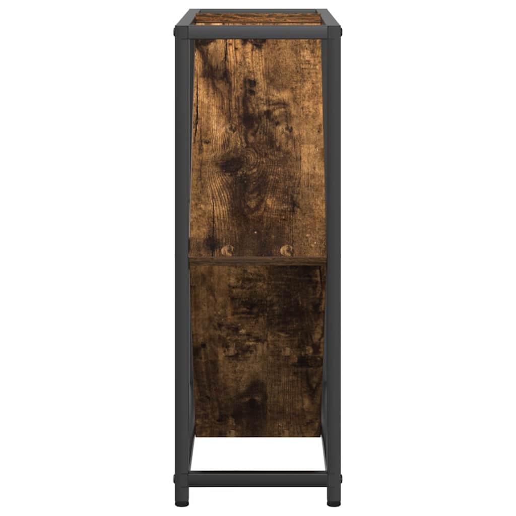 Wijnrek Gerookt eiken 51 x 18 x 52,5 cm Bewerkt hout is nu te koop bij PeponiXL, paradijselijk wonen!
