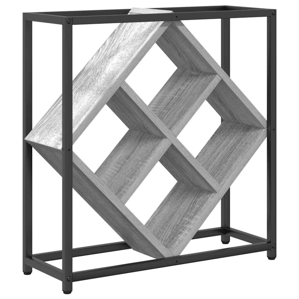 Wijnrek Grijs Sonoma 51 x 18 x 52,5 cm Bewerkt hout is nu te koop bij PeponiXL, paradijselijk wonen!