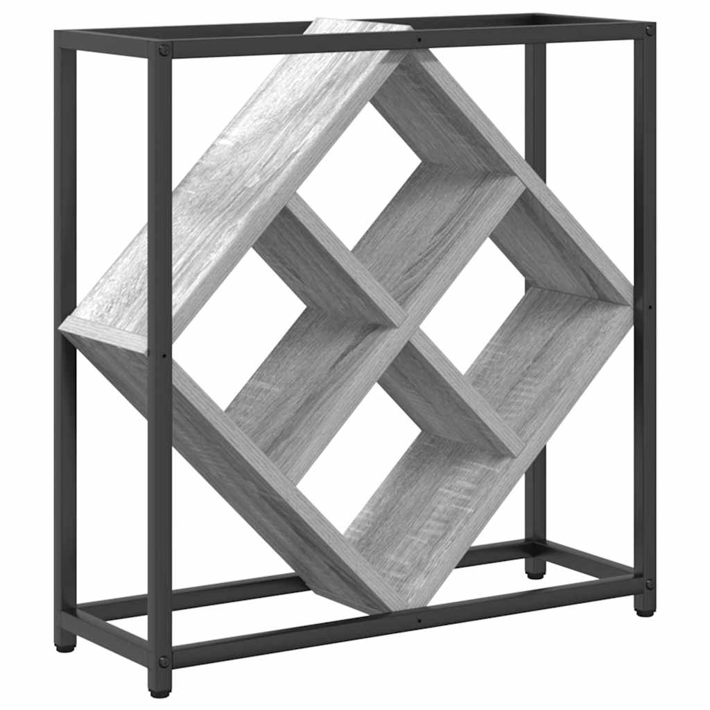 Wijnrek Grijs Sonoma 51 x 18 x 52,5 cm Bewerkt hout is nu te koop bij PeponiXL, paradijselijk wonen!