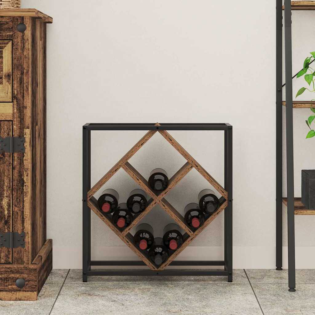Wijnrek Oudhout 51 x 18 x 52,5 cm Bewerkt hout is nu te koop bij PeponiXL, paradijselijk wonen!