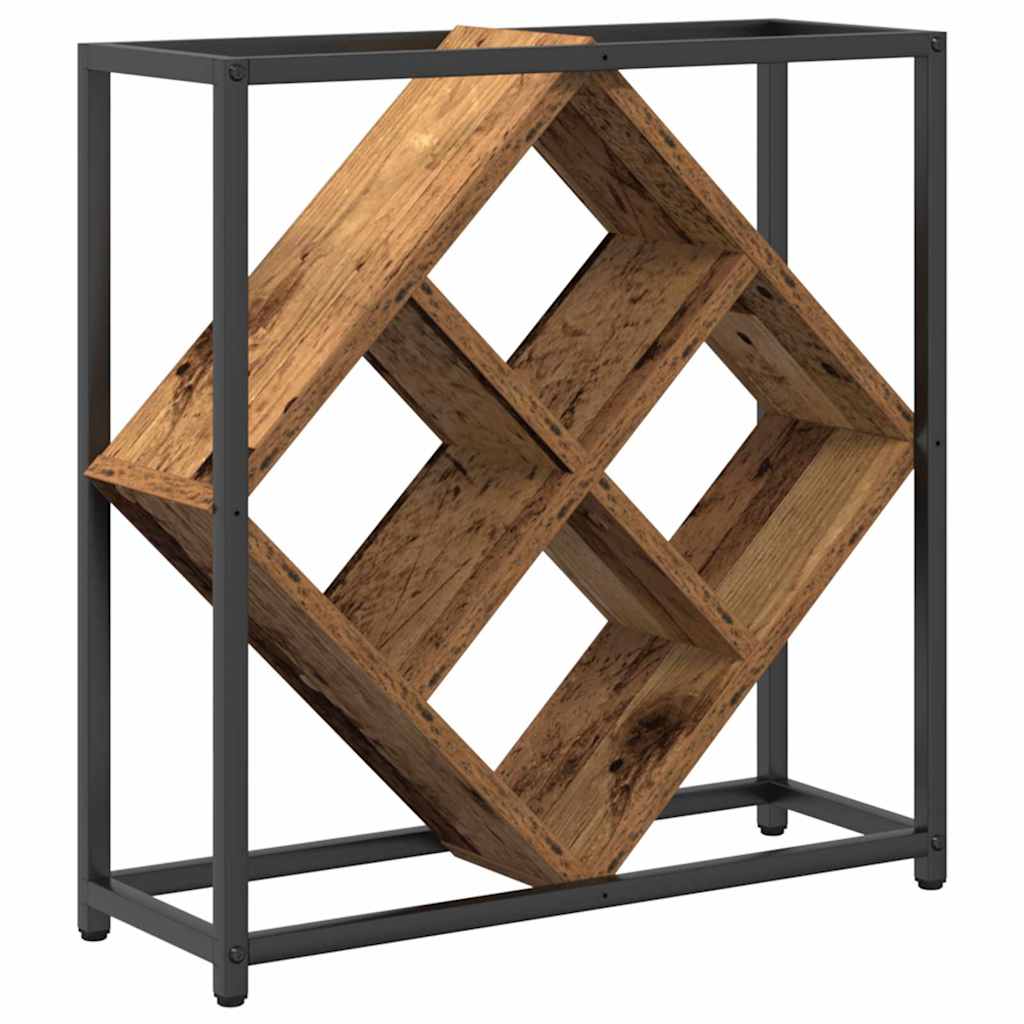 Wijnrek Oudhout 51 x 18 x 52,5 cm Bewerkt hout is nu te koop bij PeponiXL, paradijselijk wonen!