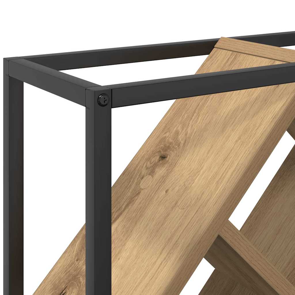 Wijnrek Artisan Eiken 51 x 18 x 52,5 cm Bewerkt hout is nu te koop bij PeponiXL, paradijselijk wonen!