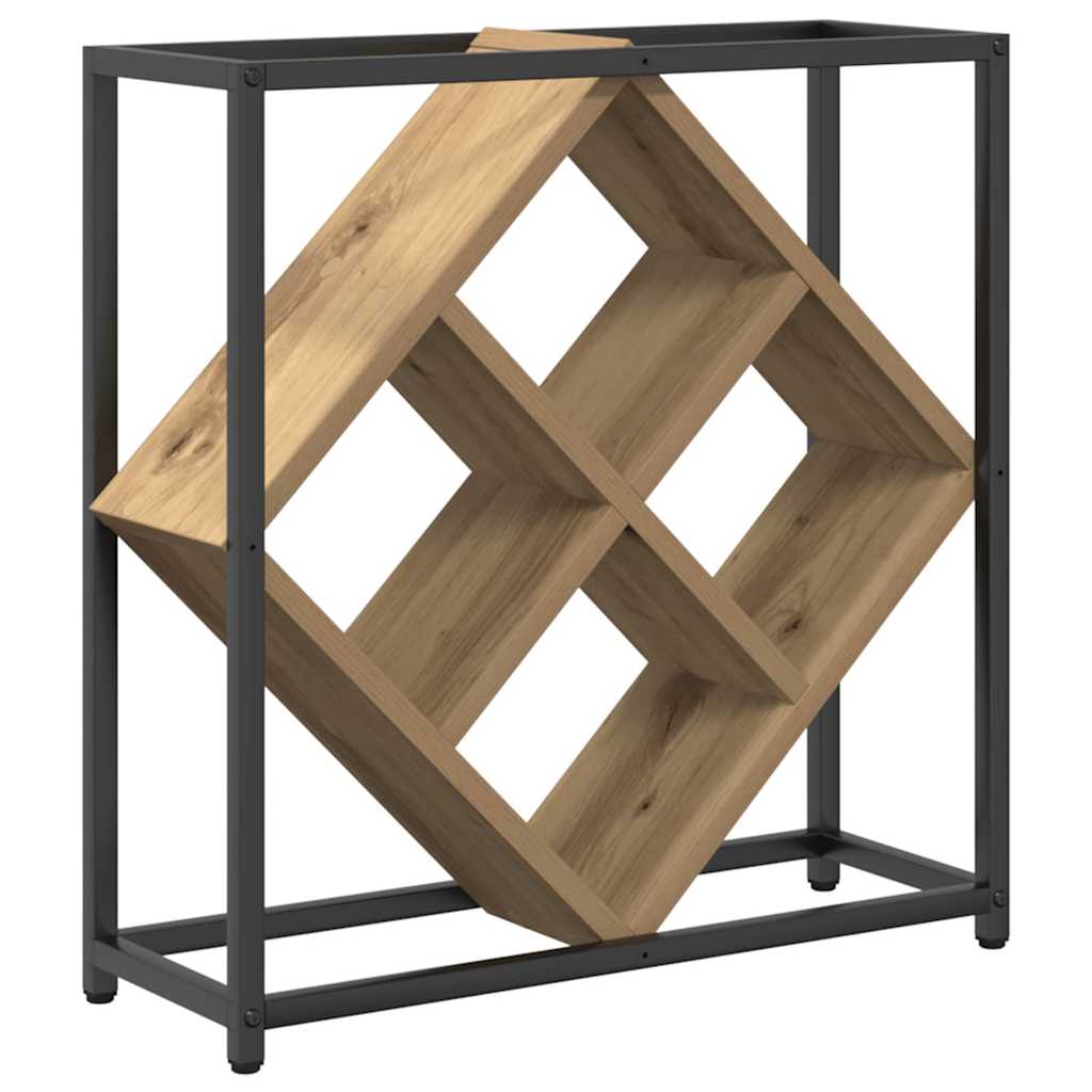 Wijnrek Artisan Eiken 51 x 18 x 52,5 cm Bewerkt hout is nu te koop bij PeponiXL, paradijselijk wonen!