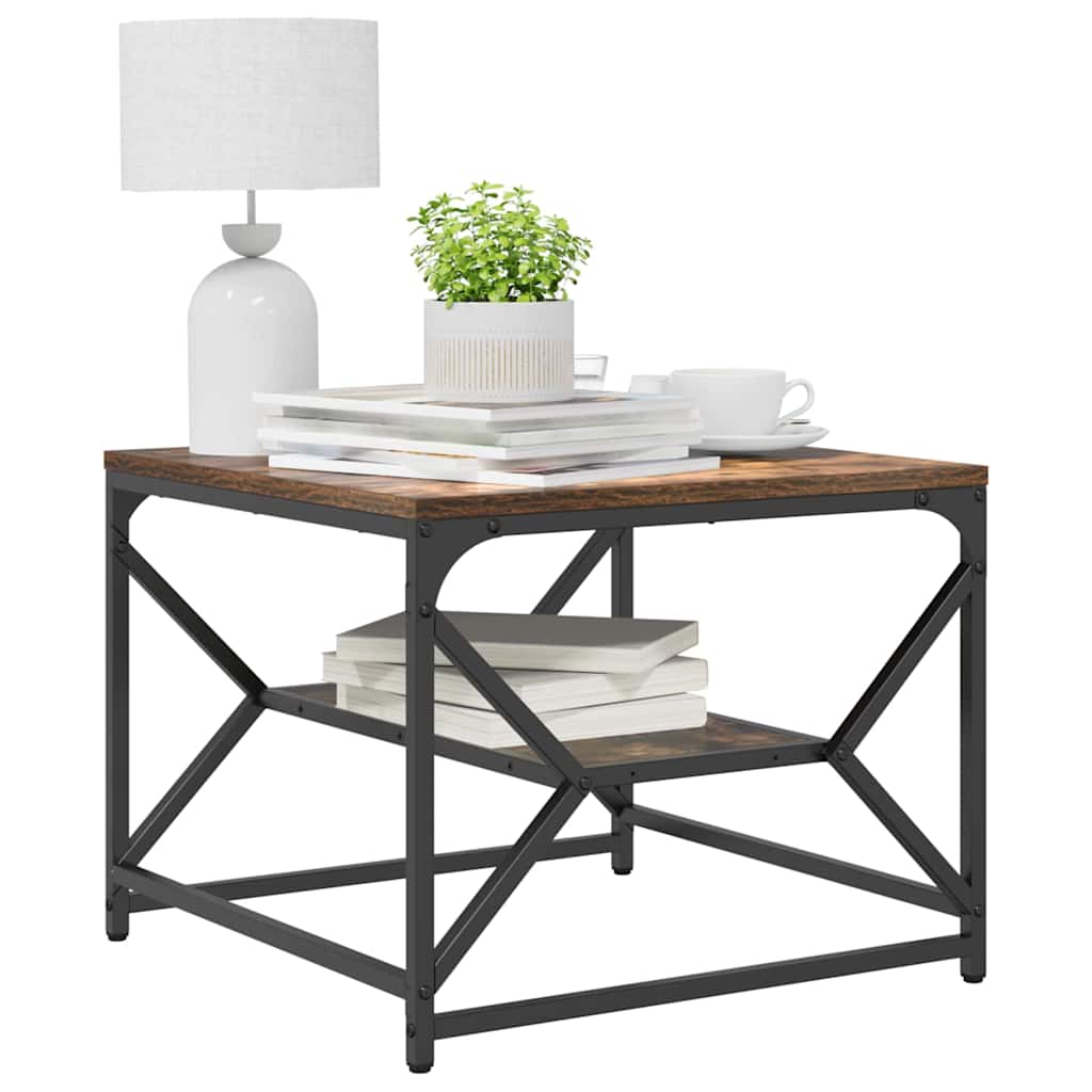 Salontafel Gerookt eiken 51 x 50 x 40 cm is nu te koop bij PeponiXL, paradijselijk wonen!