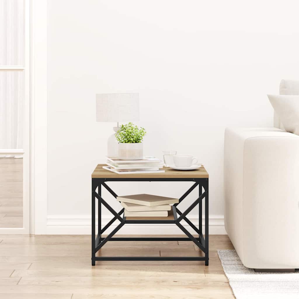 Salontafel Artisan Eiken 51 x 50 x 40 cm is nu te koop bij PeponiXL, paradijselijk wonen!