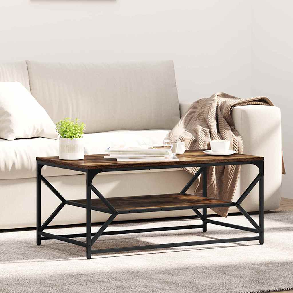 Salontafel Gerookt eiken 90 x 50 x 40 cm is nu te koop bij PeponiXL, paradijselijk wonen!