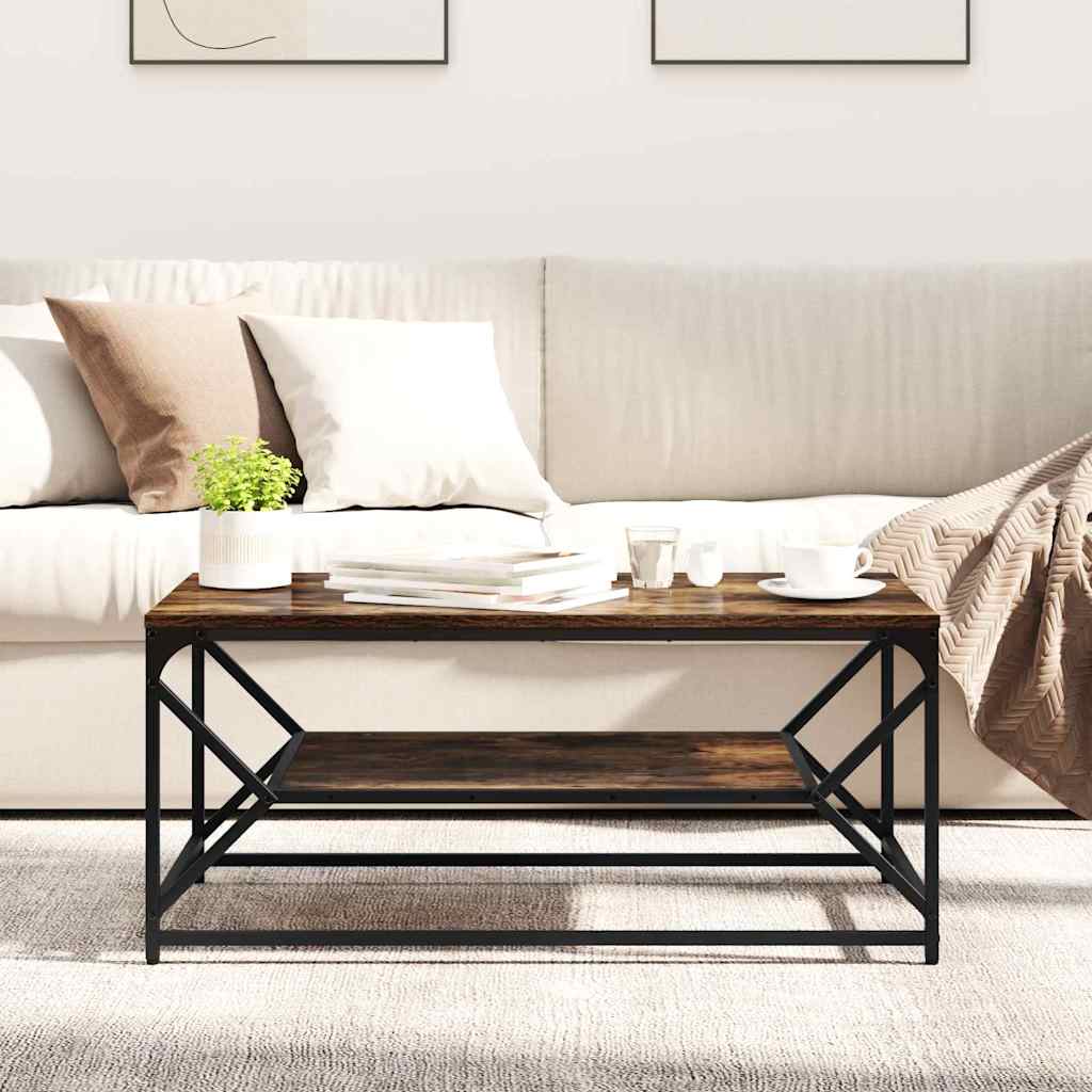 Salontafel Gerookt eiken 90 x 50 x 40 cm is nu te koop bij PeponiXL, paradijselijk wonen!