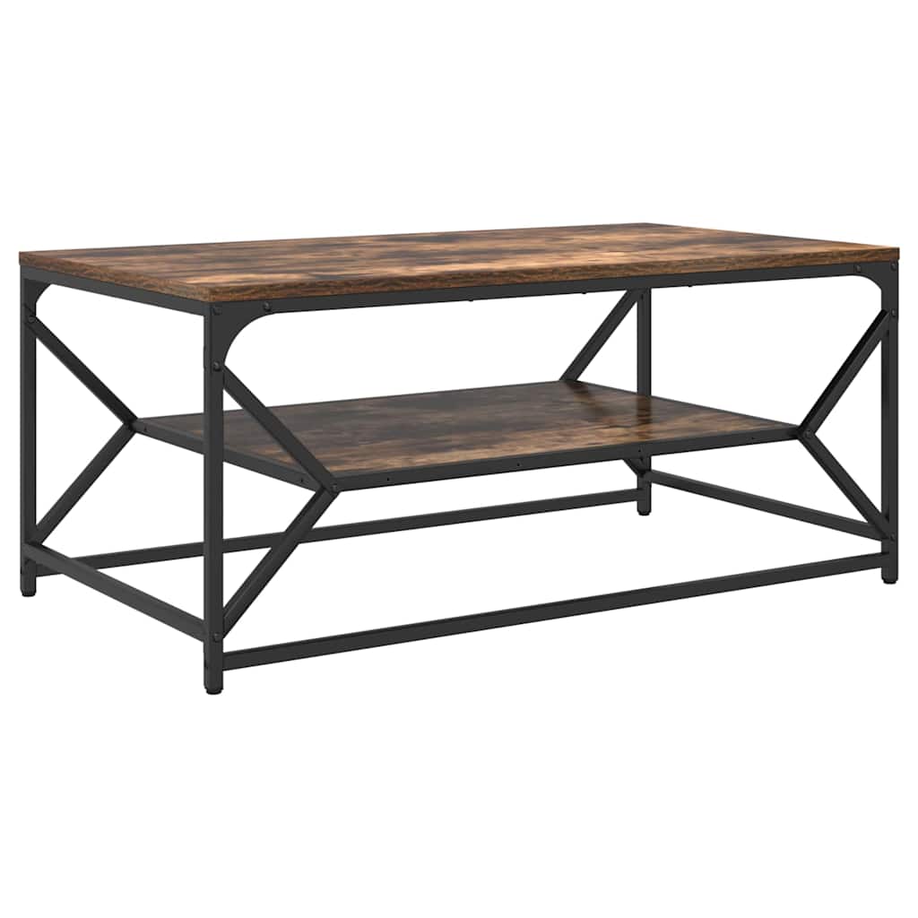 Salontafel Gerookt eiken 90 x 50 x 40 cm is nu te koop bij PeponiXL, paradijselijk wonen!
