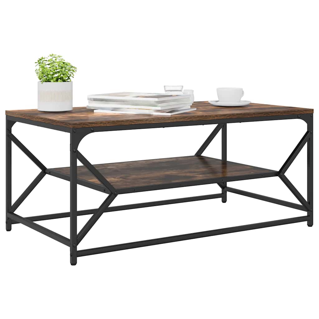 Salontafel Gerookt eiken 90 x 50 x 40 cm is nu te koop bij PeponiXL, paradijselijk wonen!